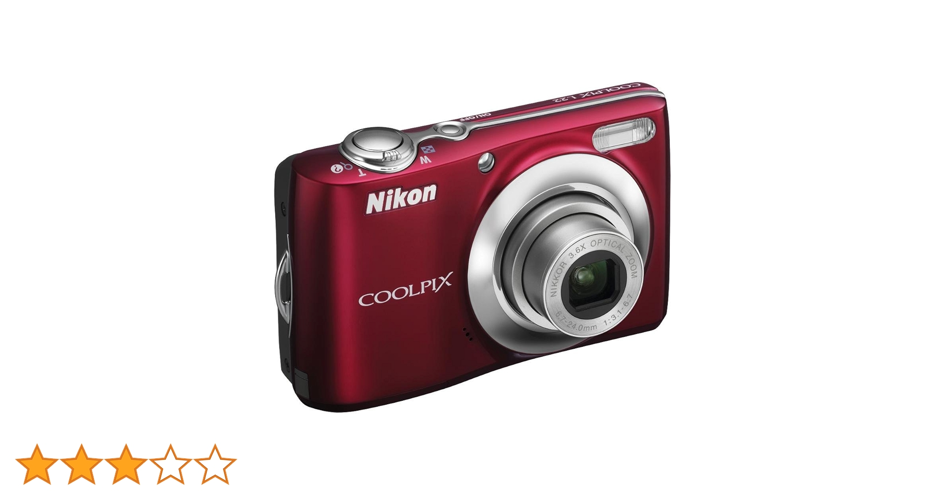 Nikon Coolpix L22 Aparat cyfrowy Czerwony 12,0 megapikseli
